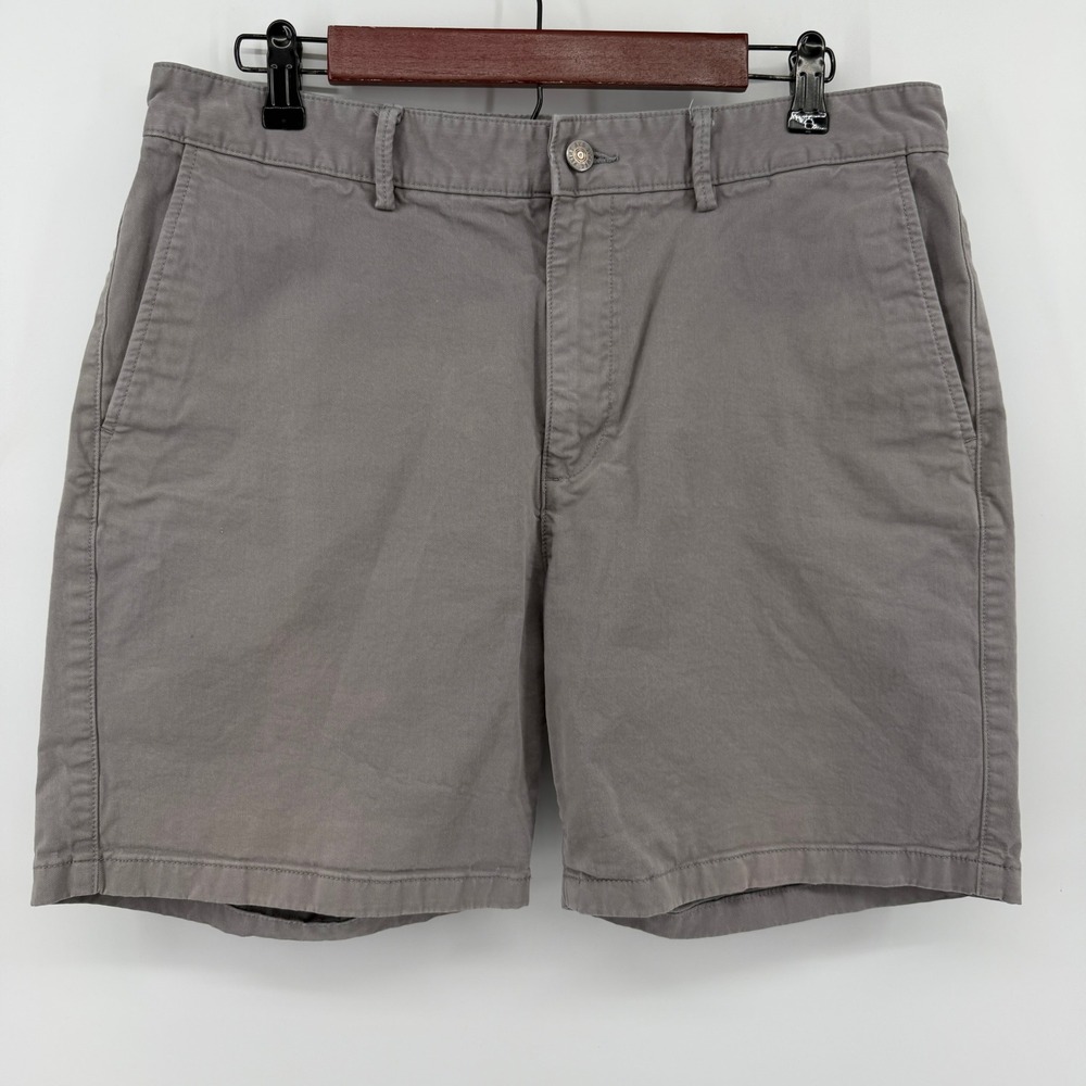 Flint and Tinder 365 Shorts Mens 34 Gray Cotton Blend Stretch 7 Inch Inseam